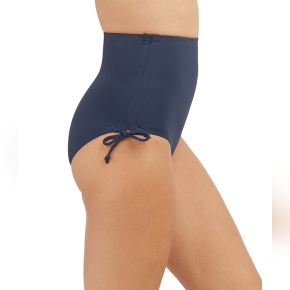 SPANX Side Ruched High Waisted Swim Brief Adjustable side - Picture 3 of 8